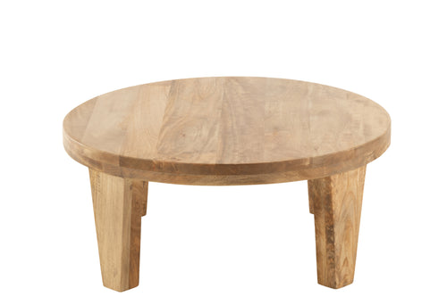 J-Line salontafel Rond Mango - hout - naturel - vtwonen shop