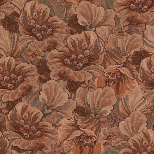 ESTAhome behang geborduurd bloemmotief donkerbruin - 50 x 900 cm - 131869