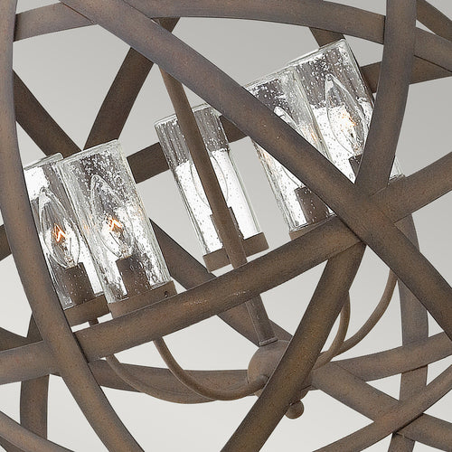 Elstead Carson - 5-lichts hanglamp voor buiten in ijzer IP44, E14