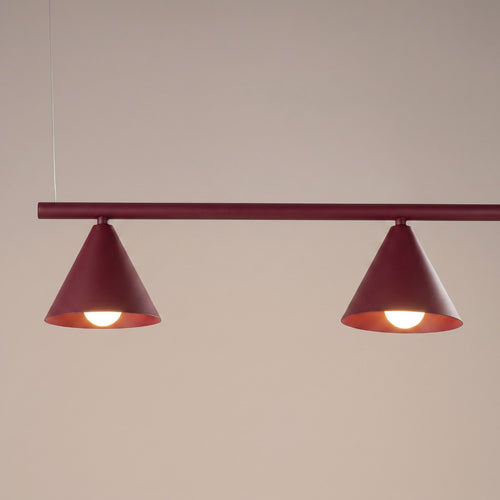Sollux Lighting Kroonluchter NOX 4L bordeaux - 122x14x215cm