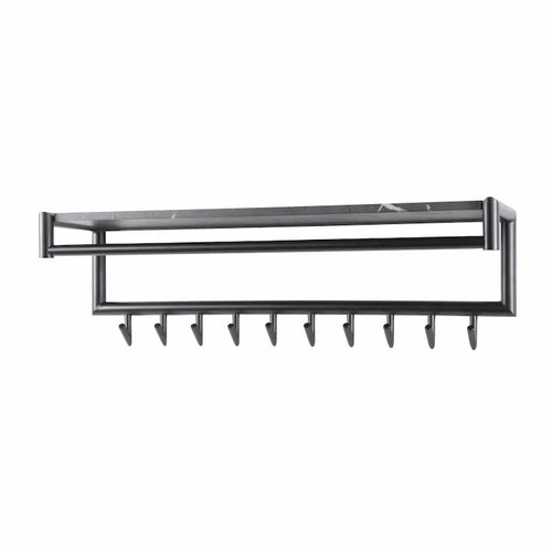 Ylumen Kapstok Tenaro - B 100 cm H 30 cm - marmer zwart