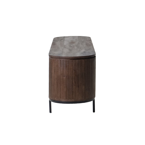 Giga Meubel Tv-Meubel Tora - Mangohout/Metaal - Donkerbruin - 200cm - vtwonen shop