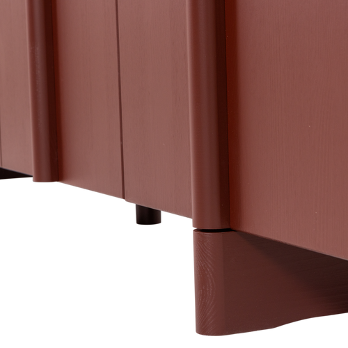 WOOOD dressoir Basu - Grenen - Bordeauxrood - 85x200x46
