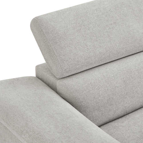 Furnhouse chaise longue bank links Betis - Grijs - Stof - 95x290x90
