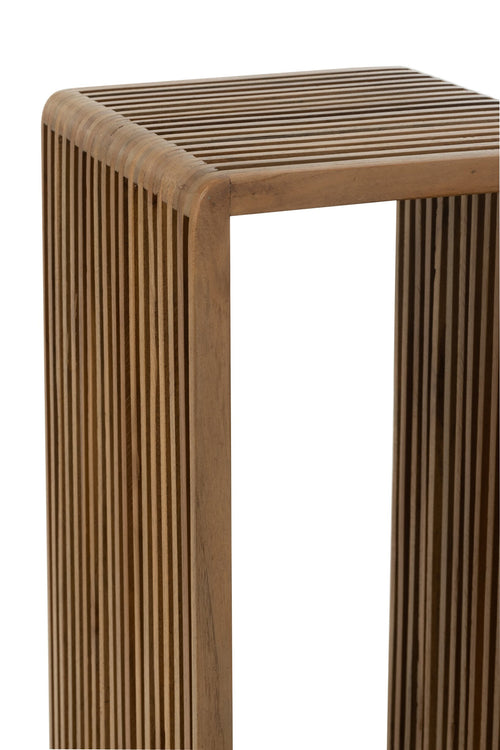 J-Line bijzetafel Kubus - hout - naturel - set van 2