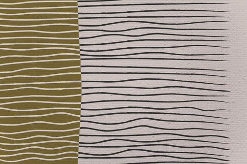 Canvas 60x40 Afdruk Groen Geometrisch - vtwonen shop