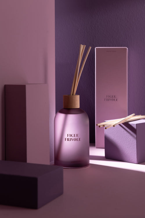 J-Line geurolie + stokjes Accords Essentiels - Figue Frivole - paars - 250 ml - vtwonen shop