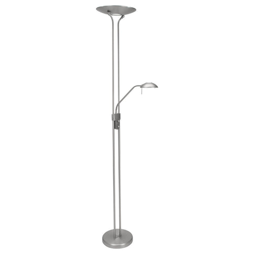 Mexlite vloerlamp Biron - 2 lichts - 52x 180 cm - mat chroom - vtwonen shop