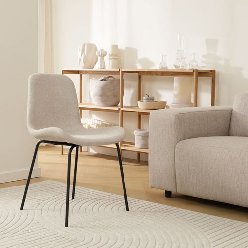 Nolon Nora-Fé Eetkamerstoelen Set van 2 - Beige - Zwarte Poten - vtwonen shop