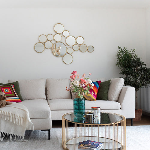 Kare Design Salontafel Wire Double Ø80cm messing - vtwonen shop