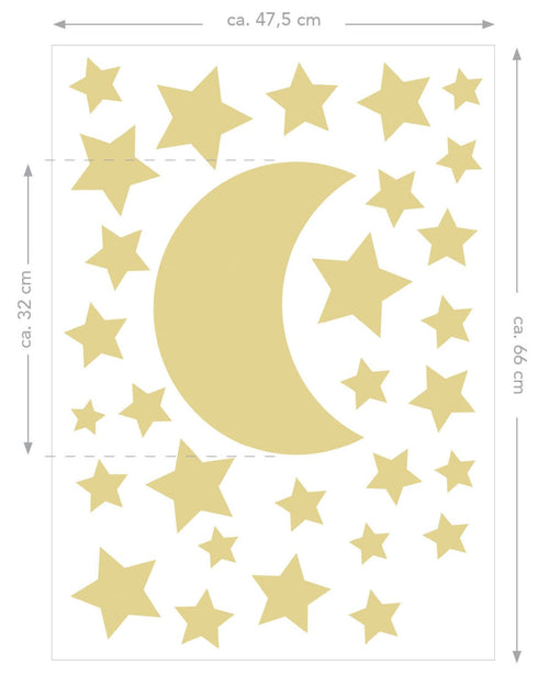 ESTAhome muursticker sterrenhemel geel - 47.5 x 66 cm - 156111 - vtwonen shop