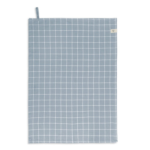 Walra - Keukenset Dry w. Cubes Uni, Stripes & Blocks - 3x 50x70 cm - Jeans Blauw