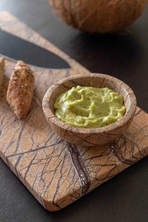 J-Line kom Rond Marmer Oni - steen - bruin/oker - vtwonen shop