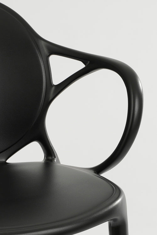 Mica Decorations Nebraska Tuinstoel - L56 x B57 x H80 cm - Polypropyleen - Zwart - vtwonen shop