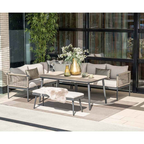 Garden Impressions loungeset Burela taupe - links - 5-delig - vtwonen shop
