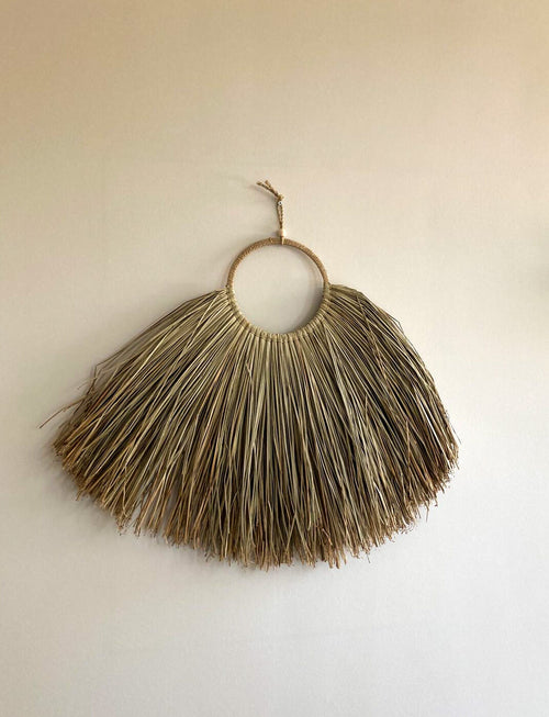 NOA MAY Wanddecoratie Kif - naturel - raffia - 40 x 60 x 2 cm