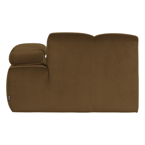 WOOOD 1-zits bank arm rechts Mojo - Velvet - Honinggeel - 74x124x97