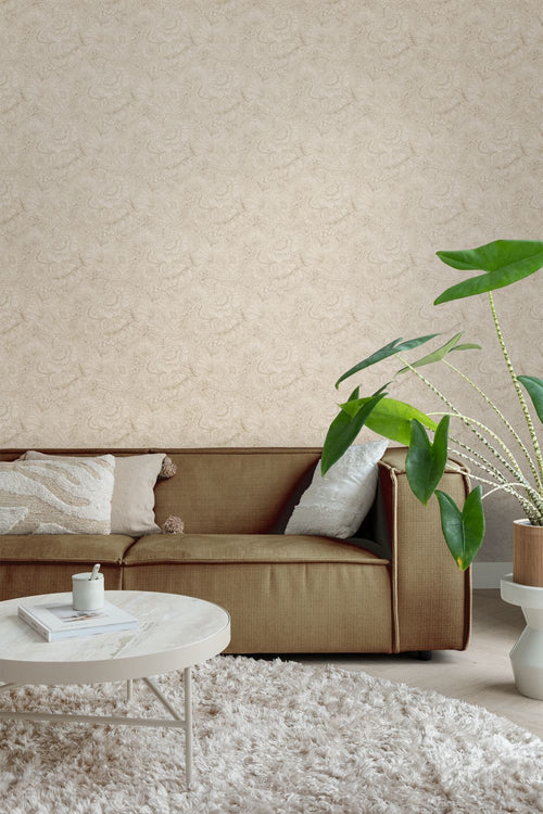 ESTAhome behang bloemmotief beige - 53 cm x 10.05 m - 139795