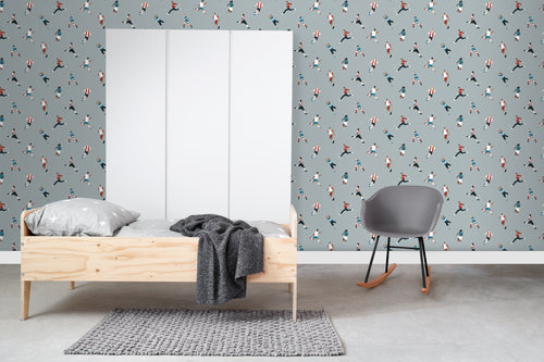 ESTAhome behang voetbalspelers lichtblauw - 50 x 900 cm - 131555 - vtwonen shop