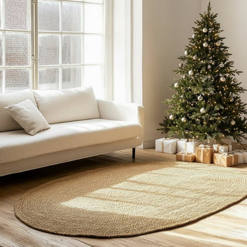 Mrcarpet Jute Vloerkleed Ovaal naturel 140 x 200cm - vtwonen shop