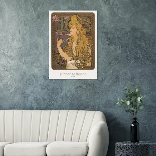 Artfulprints Poster met Lijst Alphonse Mucha - Job   - 30x40 cm - Bruin