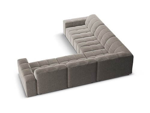 Cosmopolitan Design Symmetrische hoekbank CHICAGO 4-zits, chenille grijs - 285x285x78cm