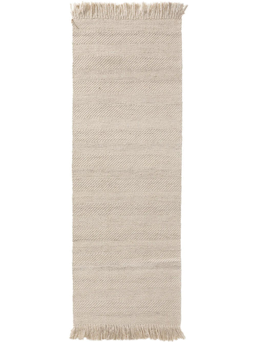 benuta wollen loper Lars - crème - 70x200 cm