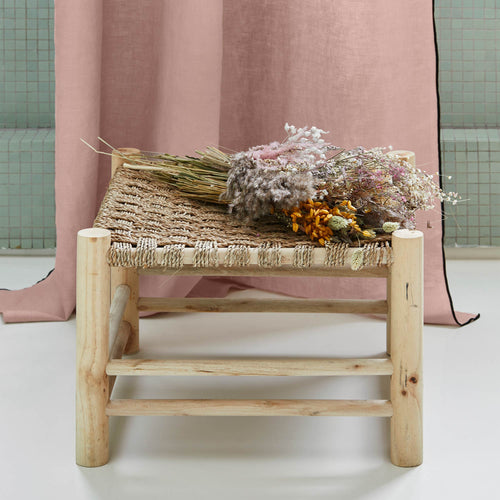 Madura Gordijn Carlina poederroze en zwarte hommel 135x350 cm