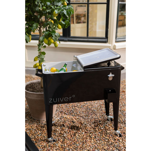 Zuiver Cooler Be Cool Koelbox/ Koelwagen Tuin Zwart - vtwonen shop