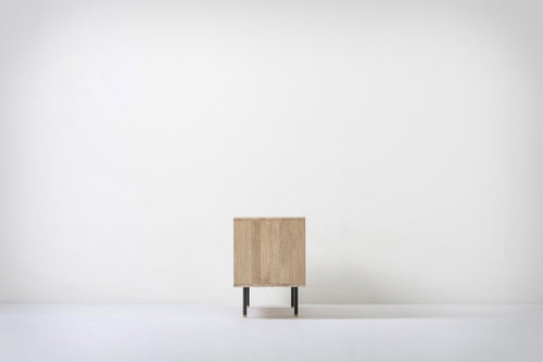 Gazzda Fina Sideboard Houten Dressoir Whitewash / Nero - 180 cm - vtwonen shop