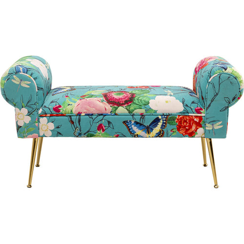 Kare Design Bank Wing Flower Fever blauw