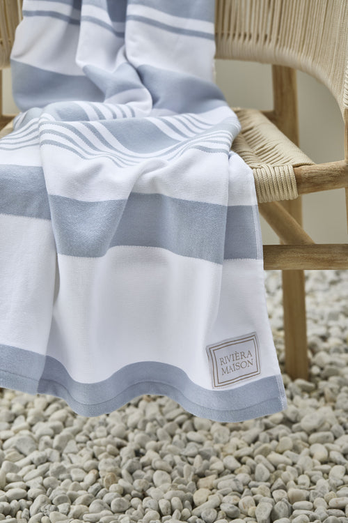 Rivièra Maison Strandlaken Matteo - 90 x 180 cm - Blauw