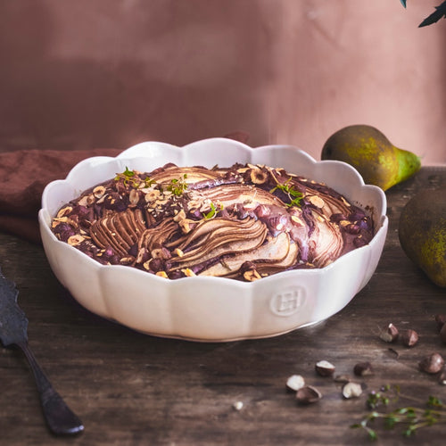 Emile Henry Madeleine Schaal rond gegolfd - Ø270mm - H 65mm - Argile - vtwonen shop