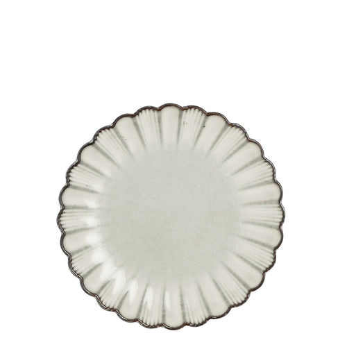 Mica Decorations Corfu Ontbijtbord - H3 x Ø21 cm - Keramiek - Grijs