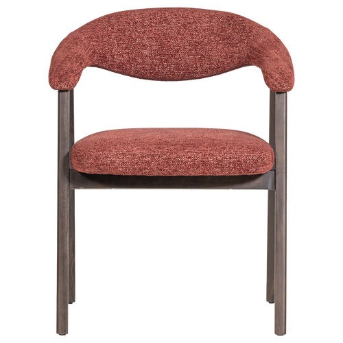 WOOOD eetkamerstoel armleuning bordeaux Avar - Set Van 2 - 77x60x60