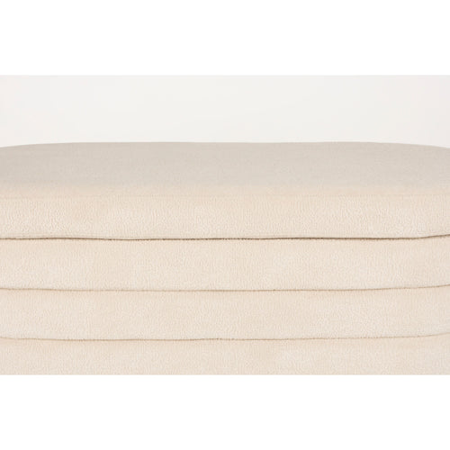 Housecraft Living Zuma bankje Bouclé Wit/ Beige