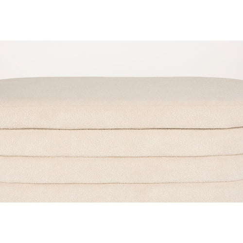 Housecraft Living Zuma bankje Bouclé Wit/ Beige - vtwonen shop