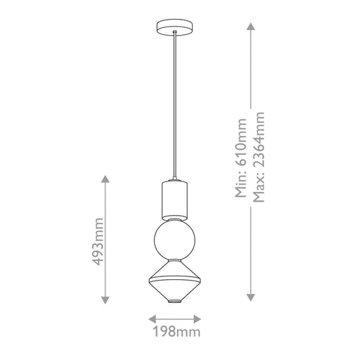 LED Slim Pendelleuchte Deckenleuchte Modern Mattschwarz 3000K