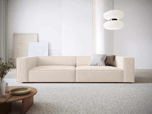 Cosmopolitan Design Bank Arendal 4-zits, chenille, lichtbeige - 102x244x70cm