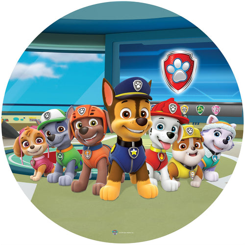 Sanders & Sanders zelfklevende behangcirkel PAW patrol blauw, groen en rood - Ø 70 cm - 601293