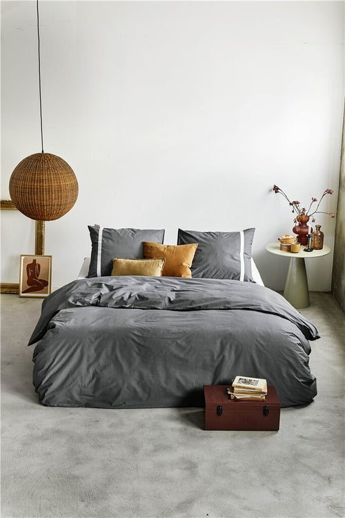 Walra - Dekbedovertrek Timeless Chic - 200x220 cm - Antraciet