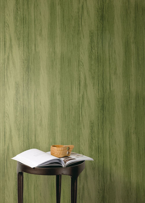 Masureel behang houtlook groen - 53 cm x 10.05 m - 631987 - vtwonen shop