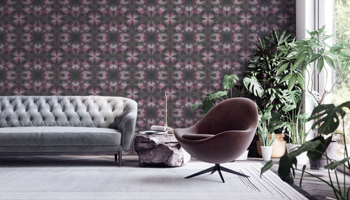 Livingwalls behang 3D-motief lila paars, zwart, roze en grijs - 53 cm x 10.05 m - AS-386921 - vtwonen shop