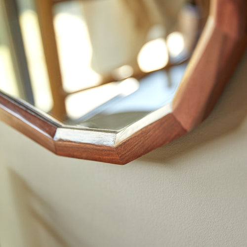 Tikamoon Spiegel in massief palissander 80x70 cm - Bruin - vtwonen shop