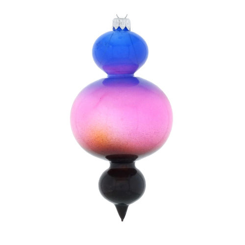 Dagmara kerstdecoratie – tolvorm – violette, saffier- en zwarttinten – glas - vtwonen shop