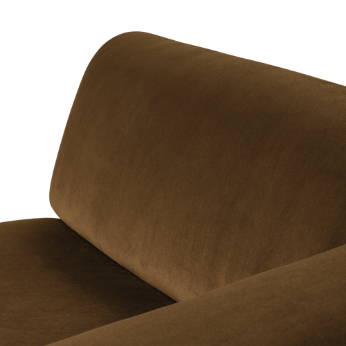 WOOOD chaise longue bank rechts Mojo Base - Velvet - H.geel - 74x112x162