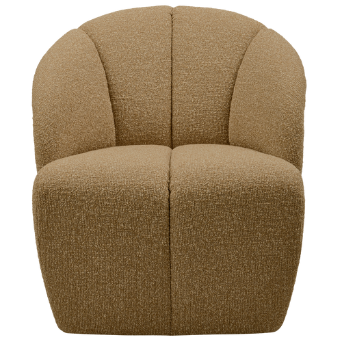 WOOOD draaifauteuil Mojo - Bouclé - Geel/Bruin Melange - 75x68x77 cm - vtwonen shop