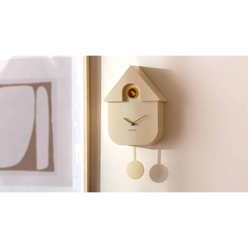 Karlsson wandklok Modern Cuckoo - beige - 8.5x21.5x41cm