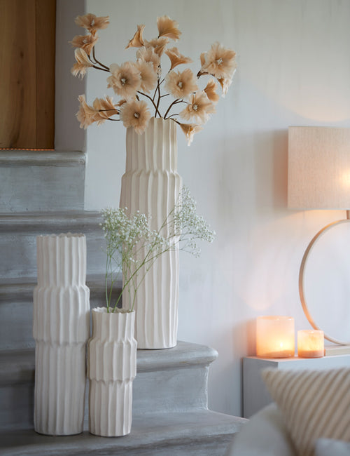 Light & Living pot Longa - wit - 14.5x14.5x36 cm