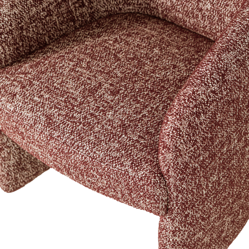 WOOOD eetkamerstoel met wielen Cordo - Melange - Roestbruin - 83x64x64